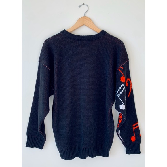 Rare Vintage 🎸 Albert Elovitz Guitar Knit Sweater - Picture 3 of 8